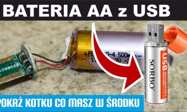 Bateria AA „PALUSZEK” z USB – POKAŻ KOTKU CO MASZ W ŚRODKU :)